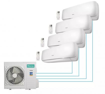 Hisense AMW4-36U4SAC / AMS-12UR4SVETG67 + AMS-09UR4SVETG67x3